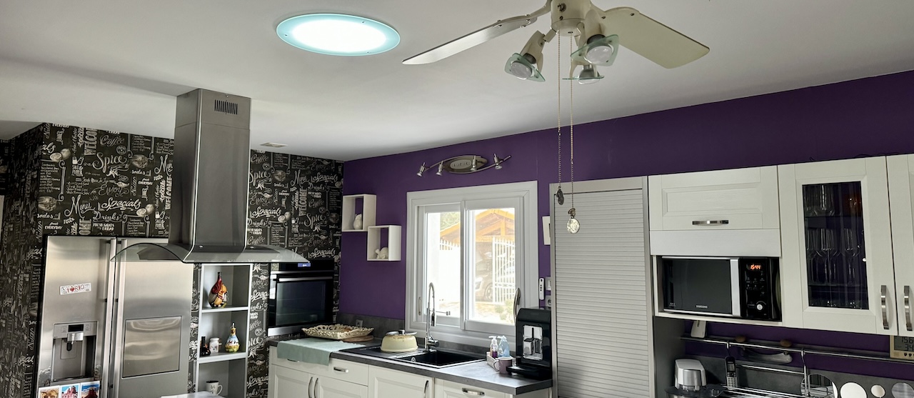 Puits de lumière cuisine Rhône